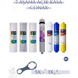 Conax 7 Aşamalı Açık Kasa Kolay Montaj ve NSF Onaylı Filtre Seti (Orjinal Seri)