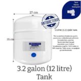 Conax Su Arıtma Tankı 12lt Tüm Cihazlara Uyumlu, Çelik Tank