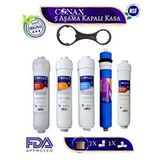 Conax Tüm Kapalı Kasalar Için 5 Aşamalı Inline Filtre Seti (ORJİNAL YENİ SERİ) 80 GPD Membran