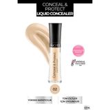 Conceal & Protect Concealer Likit Göz Altı Kapatıcısı - 02 Sand - 02 Açık Bej