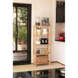 Concept 4 Raflı Organizer Mutfak Dolabı Kitaplık Banyo Balkon Ofis Düzenleyici Ahşap Nature