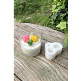 Concept Ball Mini Üçlü Sukulent Mum Kalıbı (Silikon)