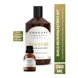 Concept Beauty Bukle Belirginleştirici Saç Bakım Seti - Chia Tohumu-keten Tohumu Özlü Doğal-organik Şampuan