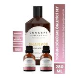 Concept Beauty Yoğun Dökülme Önleyici Saç Bakım Seti-nane Yağı-sarımsak Ekstratı-kafein Özlü Doğal-organik Şampuan
