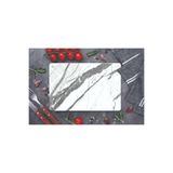 CONCEPT CAM Cam Kesme Tahtası ve Sunumluk, 20X30, 4 mm, Gri Mermer Desen