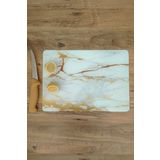 CONCEPT CAM Cam Kesme Tahtası ve Sunumluk, 20X30 CM, 4 mm, Gri Gold
