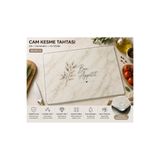 CONCEPT CAM Premium Bon Appétit Cam Kesme Tahtası