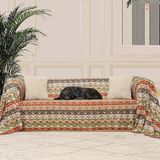 Concept Softmicro Boho Etnik Desenli Mikrofiber Koltuk Örtüsü ve Şalı, Kaymaz 180X220 cm - 0,6 x 19 x 29 cm