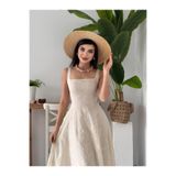 conconmoda Mahide Uzun Keten Elbise