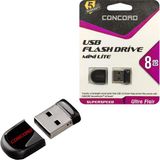 Concord 8 GB Mini Lite USB Flash Bellek Taşınabilir Depolama Çözümü USB 2.0 Hızlı Veri Aktarımı