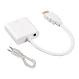 Concord C-554 HDMI To VGA + Aux Dönüştürücü Kablosu - Beyaz