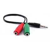 Concord C-575 Kulaklık Mikrofon Kulaklık Ayırıcı Kulaklık Mikrofon Çevirici Dönüştürücü Kablo 20 Cm 2 Dişi 1 Erkek