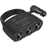 Concord C-778 120W Çakmaklık Çoğaltıcı + Type-C + USB Çıkışlı - Siyah