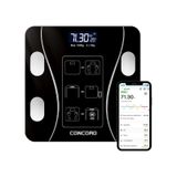 Concord C-w01 Dijital Akıllı Bluetooth Baskül - Siyah - Pil Hediyelidir siyah