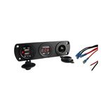 Concord Dijital Göstergeli Voltaj Ölçerli Çift Usb Çakmaklık Girişli Araç, Tır, Bot, Tekne Marine, Şarj Aleti 12-24Volt