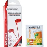 Concord E1 Mikrofonlu Kulak Içi Kulaklık ( Içecek Hediyeli) - Kırmızı