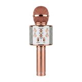 Concord Kablosuz Karaoke Mikrofonu - 6W Güçlü Çift Hoparlörlü, Eko ve Ses Ayarlı, Bluetooth, USB, TF Kart ve AUX Girişli, Taşınabilir Mini Ses Bombası Eğlence Mikrofonu (Rose Gold)