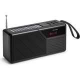 Concord YGA86 Siyah Solar Güneş Enerjili Fm Radyo Fenerli Bluetooth Hoparlör