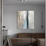 Concreto Yağlı Boya Dokulu Tablo 100X150 Gümüş Çerçeveli