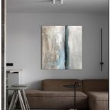 Concreto Yağlı Boya Dokulu Tablo 50X70 Gümüş Çerçeveli