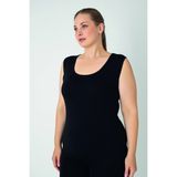 Confeo Kadın Battal Modal Geniş Askılı Atlet C801-028 - Siyah - 3XL