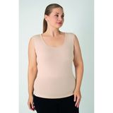 Confeo Kadın Battal Modal Geniş Askılı Atlet C801-028 - Ten - 4XL