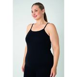 Confeo Kadın Battal Modal Ip Askılı Atlet C801-026 - Siyah - 5XL