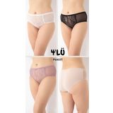Confeo Kadın Büyük Beden Dantelli 4'Lü Paket Külot Asorti-1 C4T0N5O408 Siyah-Ten 3 Xl