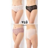 Confeo Kadın Büyük Beden Dantelli 4'Lü Paket Külot Asorti-1 C4T0N5O408 Siyah-Ten 5 Xl