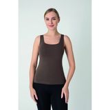 Confeo Kadın Modal Geniş Askılı Atlet C801-027 - Kahve - XL