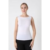 Confeo Kadın Modal Kayık Yaka Body C801-029 - Beyaz - XL