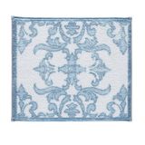 Confetti Shabby Damask 57x100-50x57 cm Mavi Banyo Halısı