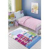 Confetti Sweet Home Oymalı Pembe 100x150 cm Çocuk Halısı