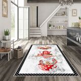 Confidence Home Dijital Baskı Yıkanabilir Kaymaz Taban Mutfak Halısı - 100 x 300 cm - Gri