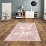 Confidence Home Dijital Baskı Yıkanabilir Kaymaz Taban Mutfak Halısı - 140 x 300 cm - Pudra