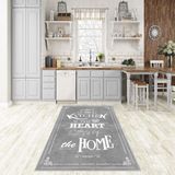 Confidence Home Dijital Baskı Yıkanabilir Kaymaz Taban Mutfak Halısı - 180 x 280 cm - Gri