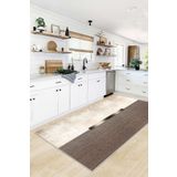 Confidence Home Makinede Yıkanabilir Kaymaz Taban Leke Tutmaz Modern Bej Mutfak Halısı Salon Halısı Ve Yolluk