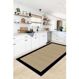 Confidence Home Makinede Yıkanabilir Kaymaz Taban Leke Tutmaz Modern Siyah Mutfak Halısı Salon Halısı Ve Yolluk
