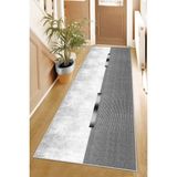Confidence Home Makinede Yıkanabilir Kaymaz Taban Leke Tutmaz Modernkesme Yolluk Mutfak Yolluk Halı Yolluk - 60 x 100 cm - Gri