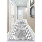 Confidence Home Makinede Yıkanabilir Kaymaz Taban Leke Tutmaz Modernkesme Yolluk Mutfak Yolluk Halı Yolluk - 60 x 250 cm - Gri