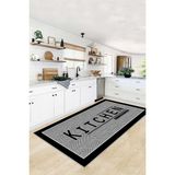 Confidence Home Yıkanabilir Kaymaz Leke Tutmaz Salon Halısı Mutfak Halısı Koridor Halısı Yolluk ve Paspas - 100 x 500 cm - Gri