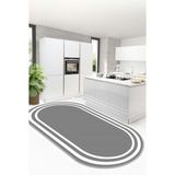 Confidence Home Yıkanabilir Kaymaz Leke Tutmaz Salon Halısı Mutfak Halısı Koridor Halısı Yolluk ve Paspas - 180 x 250 cm - Gri