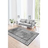 Confidence Home Yıkanabilir Kaymaz Leke Tutmaz Salon Halısı Mutfak Halısı Koridor Halısı Yolluk ve Paspas - 80 x 500 cm - Gri