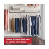 Configurations Deluxe Dolap Kiti, Beyaz, 4-8 Ft., Genişletilebilir Raf ve Teleskopik Çubuklu Tel Raf Kiti, Özel Dolap Düzenleme Sistemi, Kolay Kurulum