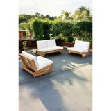 Conforlove Bahçe Balkon Masif Kestane Ahşap Koltuk Takım 2+1+1