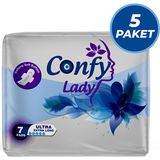 Confy Lady Ultra Extralong 35 Adet Hijyenik Pedler, Gün Boyu Konfor ve Sızıntı Önleyici Teknoloji