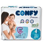 Confy Premium 4 Numara Bebek Bezi Maxi 7 - 14 Kg 32 Adet