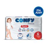 Confy Premium No:6 XLarge 216 Adet Külot Bebek Bezi