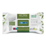 Confy Yüzey Temizlik Havlusu ve Mendili – Beyaz Sabun Kokulu (100 Yaprak)