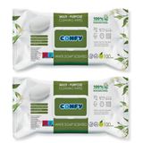 Confy Yüzey Temizlik Havlusu ve Mendili – Beyaz Sabun Kokulu (2 Paket x 100 Yaprak)